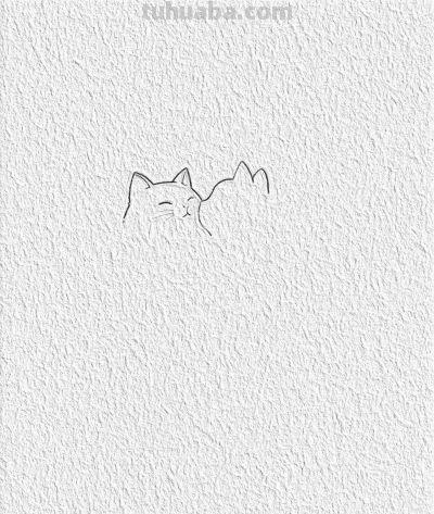 一学就会，可爱猫咪简笔画（含教程） - 图画吧TUHUABA