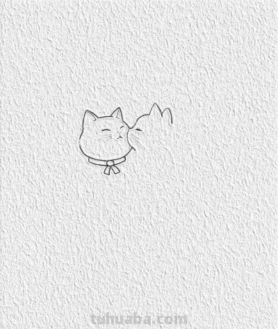 一学就会，可爱猫咪简笔画（含教程） - 图画吧TUHUABA
