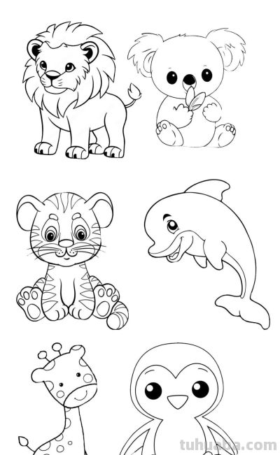 50个小动物简笔画素材图，临摹学画 - 图画吧TUHUABA