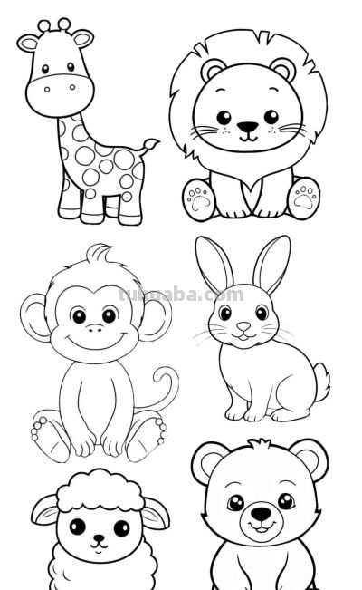 50个小动物简笔画素材图，临摹学画 - 图画吧TUHUABA