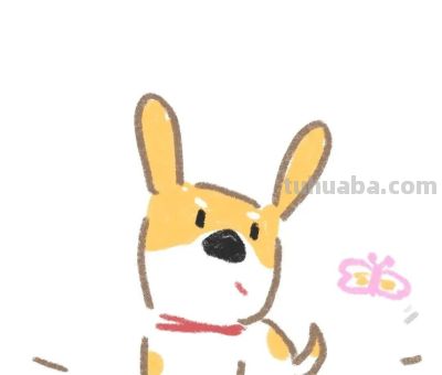 头像｜可爱简笔画小狗 - 图画吧TUHUABA