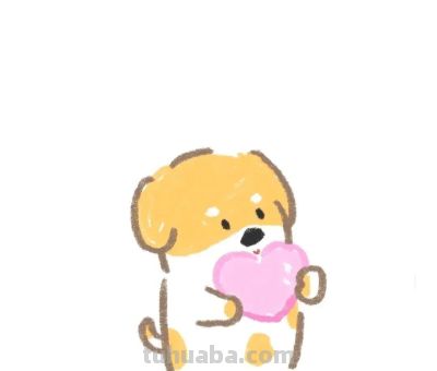 头像｜可爱简笔画小狗 - 图画吧TUHUABA