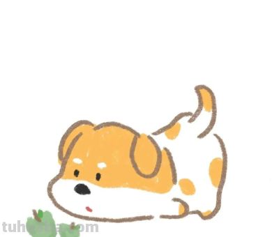 头像｜可爱简笔画小狗 - 图画吧TUHUABA