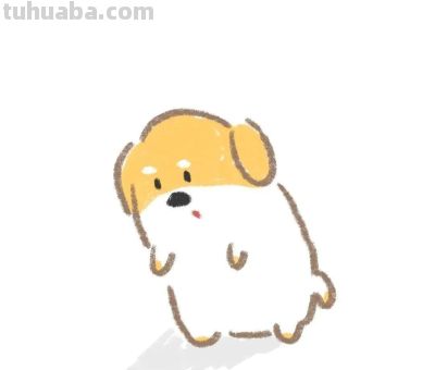 头像｜可爱简笔画小狗 - 图画吧TUHUABA