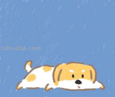 头像｜可爱简笔画小狗 - 图画吧TUHUABA