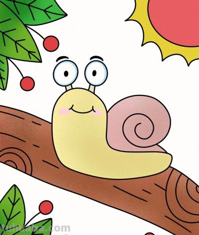 儿童简笔画《小蜗牛》