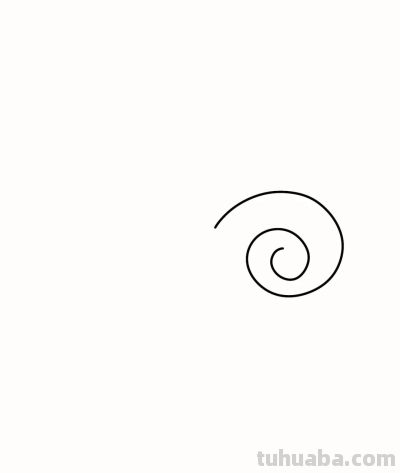 儿童简笔画《小蜗牛》 - 图画吧TUHUABA