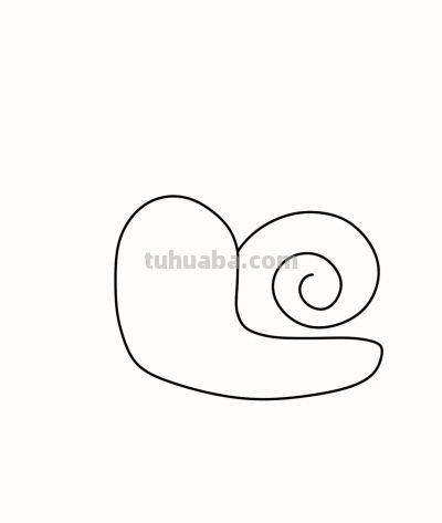 儿童简笔画《小蜗牛》 - 图画吧TUHUABA