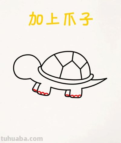 简笔画｜可爱乌龟（附教程） - 图画吧TUHUABA