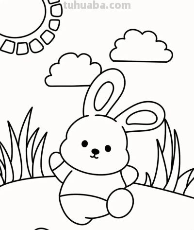 儿童简笔画《小白兔》 - 今日头条 儿童简笔画《小白兔》 - 图画吧TUHUABA