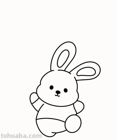 儿童简笔画《小白兔》 - 今日头条 儿童简笔画《小白兔》 - 图画吧TUHUABA
