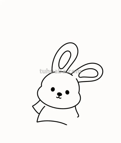 儿童简笔画《小白兔》 - 今日头条 儿童简笔画《小白兔》 - 图画吧TUHUABA