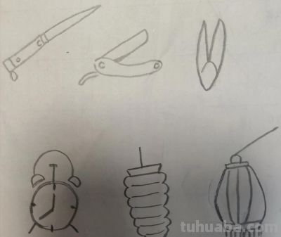 极简简笔画:日常小物件简笔画 - 图画吧TUHUABA