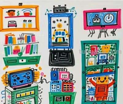 未来城市与家庭智能主题，智能与出行完美搭配的画画作品！很科技 - 图画吧TUHUABA