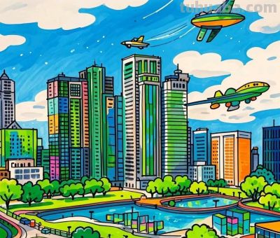 未来城市与家庭智能主题，智能与出行完美搭配的画画作品！很科技 - 图画吧TUHUABA