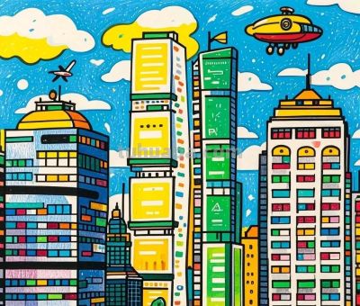 未来城市与家庭智能主题，智能与出行完美搭配的画画作品！很科技 - 图画吧TUHUABA