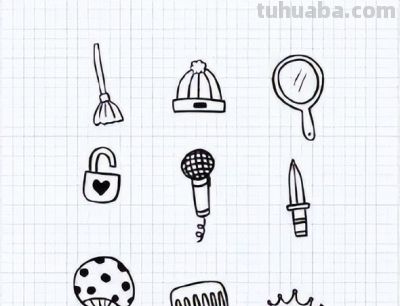 小物品简笔画，手帐素材get - 图画吧TUHUABA