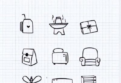 小物品简笔画，手帐素材get - 图画吧TUHUABA