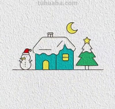 简笔画小房子，轻松上手绘制！ - 图画吧TUHUABA