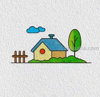 简笔画小房子，轻松上手绘制！ - 图画吧TUHUABA