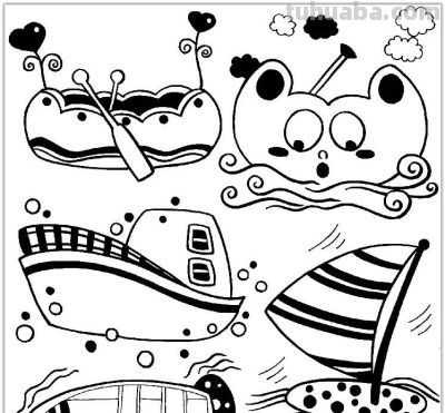 简笔画交通工具篇|船 - 简笔画交通工具篇|船 - 图画吧TUHUABA