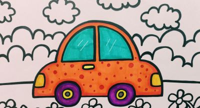 简笔画小汽车的画法,交通工具简笔画,一起来画小汽车吧 - 简笔画小汽车的画法,交通工具简笔画,一起来画小汽车吧 - 图画吧TUHUABA