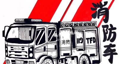 23张交通工具线描儿童绘画，值得收藏！ - 图画吧TUHUABA