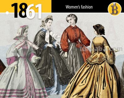 1860年代欧洲复古服饰绘画参考，美到失语！（服饰参考） - 图画吧TUHUABA