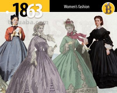 1860年代欧洲复古服饰绘画参考，美到失语！（服饰参考） - 图画吧TUHUABA