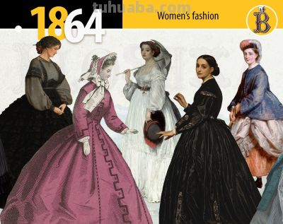 1860年代欧洲复古服饰绘画参考，美到失语！（服饰参考） - 图画吧TUHUABA