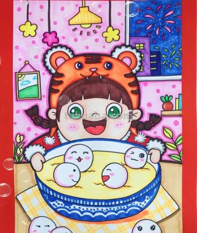 绘画素材—让人流口水的冬天美食少儿儿童创意画课例，太厉害了！ - 图画吧TUHUABA