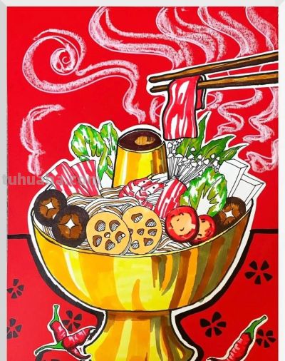 绘画素材—让人流口水的冬天美食少儿儿童创意画课例，太厉害了！ - 图画吧TUHUABA