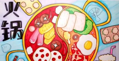 绘画素材—让人流口水的冬天美食少儿儿童创意画课例，太厉害了！ - 图画吧TUHUABA