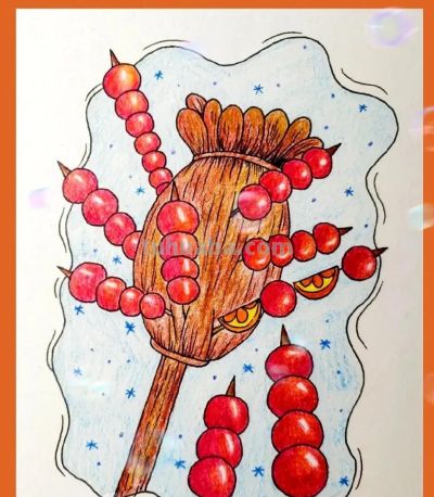 绘画素材—让人流口水的冬天美食少儿儿童创意画课例，太厉害了！ - 图画吧TUHUABA