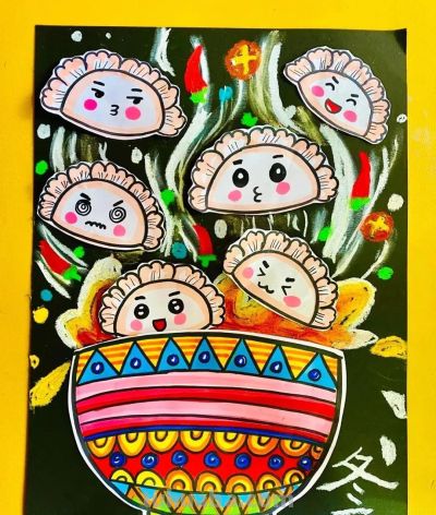 绘画素材—让人流口水的冬天美食少儿儿童创意画课例，太厉害了！ - 图画吧TUHUABA