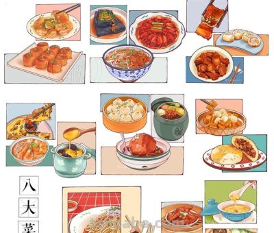 中国传统美食插画