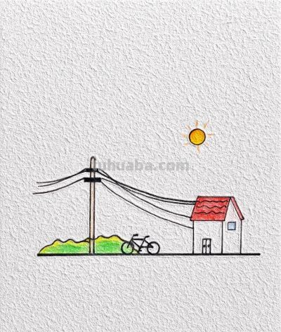 简笔画｜在春风里起舞，让生活如诗如画 - 图画吧TUHUABA