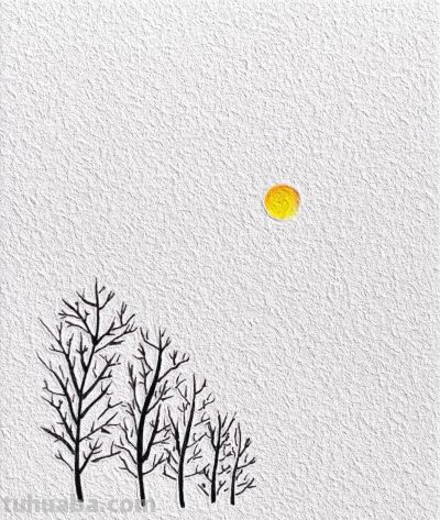 简笔画｜在春风里起舞，让生活如诗如画 - 图画吧TUHUABA