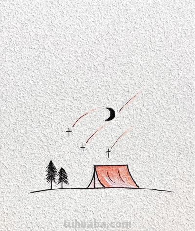 简笔画｜在春风里起舞，让生活如诗如画 - 图画吧TUHUABA