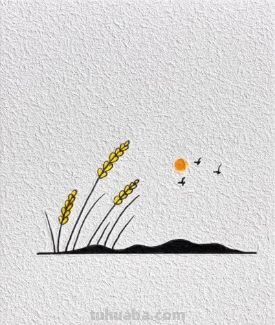 简笔画｜在春风里起舞，让生活如诗如画 - 图画吧TUHUABA