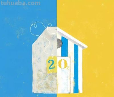 日常生活和度假两种情绪，一套简单插画就淋漓尽致出来了 - 图画吧TUHUABA