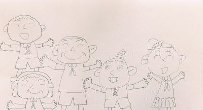 分享一组校园生活主题绘画，阳光下成长，快乐的校园生活，可收藏 - 图画吧TUHUABA