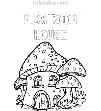 22种小房子简笔画线稿图，打印涂色 - 图画吧TUHUABA