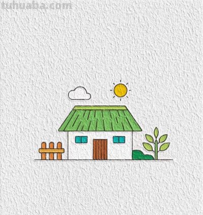 简笔画~房子 - 图画吧TUHUABA