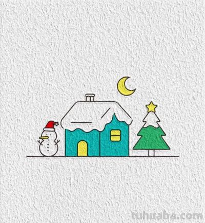 简笔画~房子 - 图画吧TUHUABA