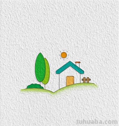 简笔画~房子 - 图画吧TUHUABA