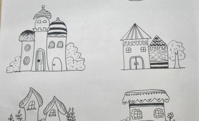 可爱花房子简笔画儿童房屋简笔画建筑物绘画少儿美术画画别墅城堡 - 图画吧TUHUABA