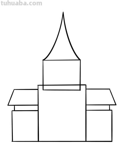 儿童简笔画#幼儿园美术#城堡简笔画#可打印 - 图画吧TUHUABA