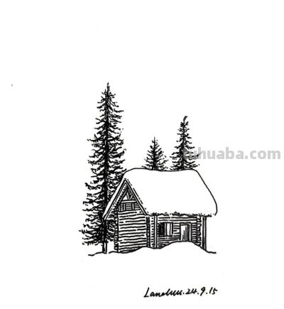 有手就会画！极简建筑风景画，初学者收藏 - 图画吧TUHUABA