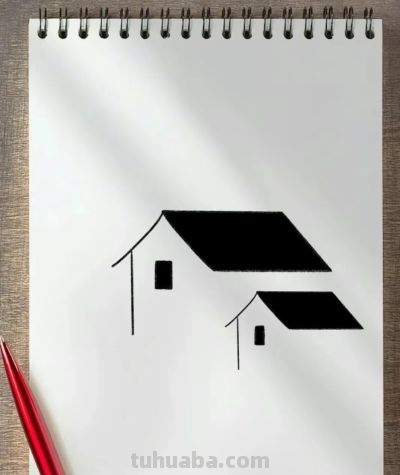 （三十六）只需四步，你也会的古风建筑简笔画，喜欢收藏 - 图画吧TUHUABA